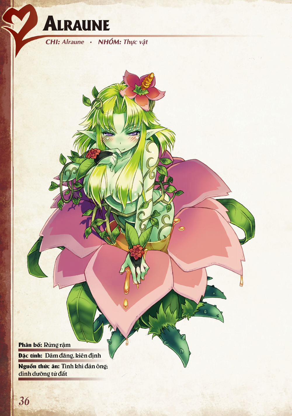 Bách khoa toàn thư Monster Girl 0 Alraune trang 0
