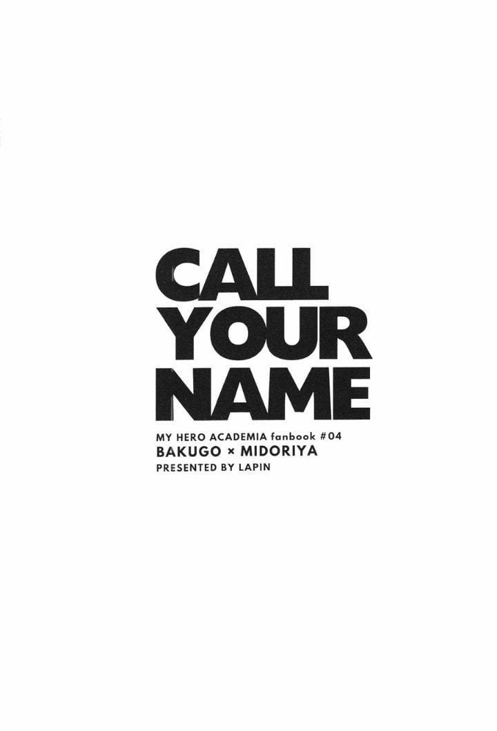 Call Your Name – My Hero Academia Dj 1.1 trang 1