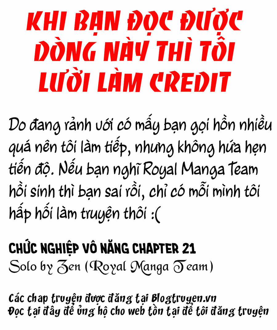 Chức Nghiệp Vô Năng 21 trang 1