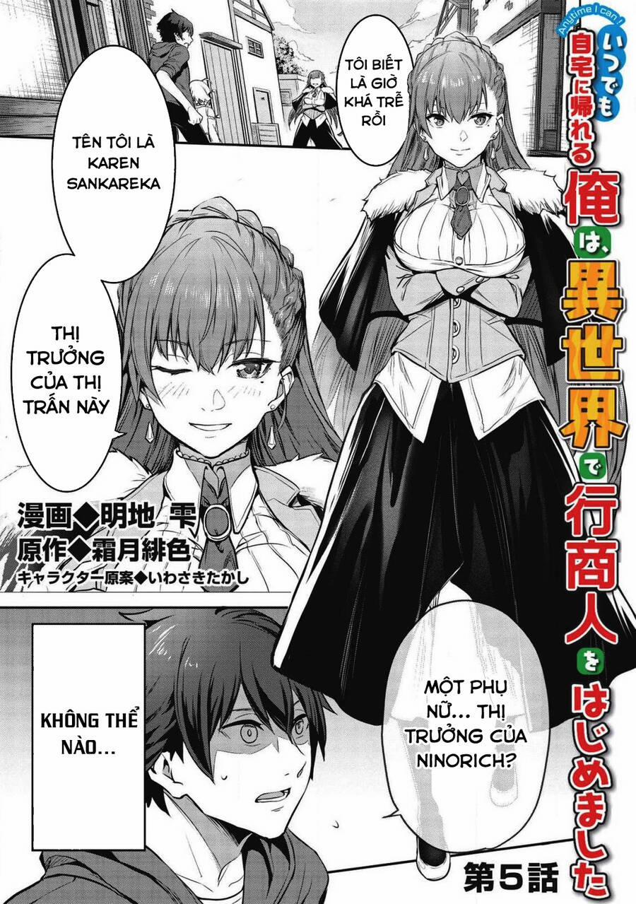 Itsudemo Jitaku Ni Kaerareru Ore Wa, Isekai De Gyoushounin O Hajimemashita 5 trang 1
