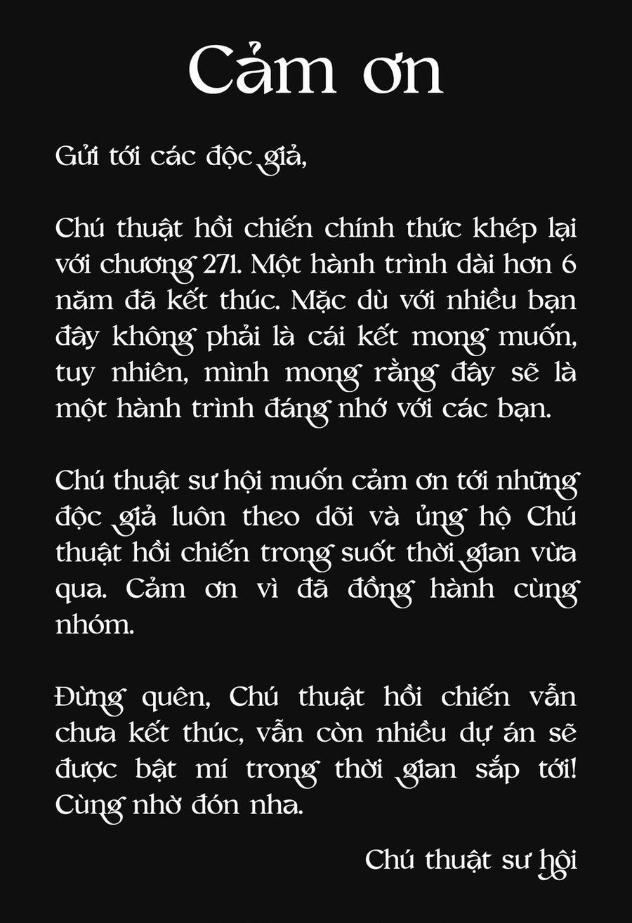Jujutsu Kaisen - Chú Thuật Hồi Chiến 271 trang 1