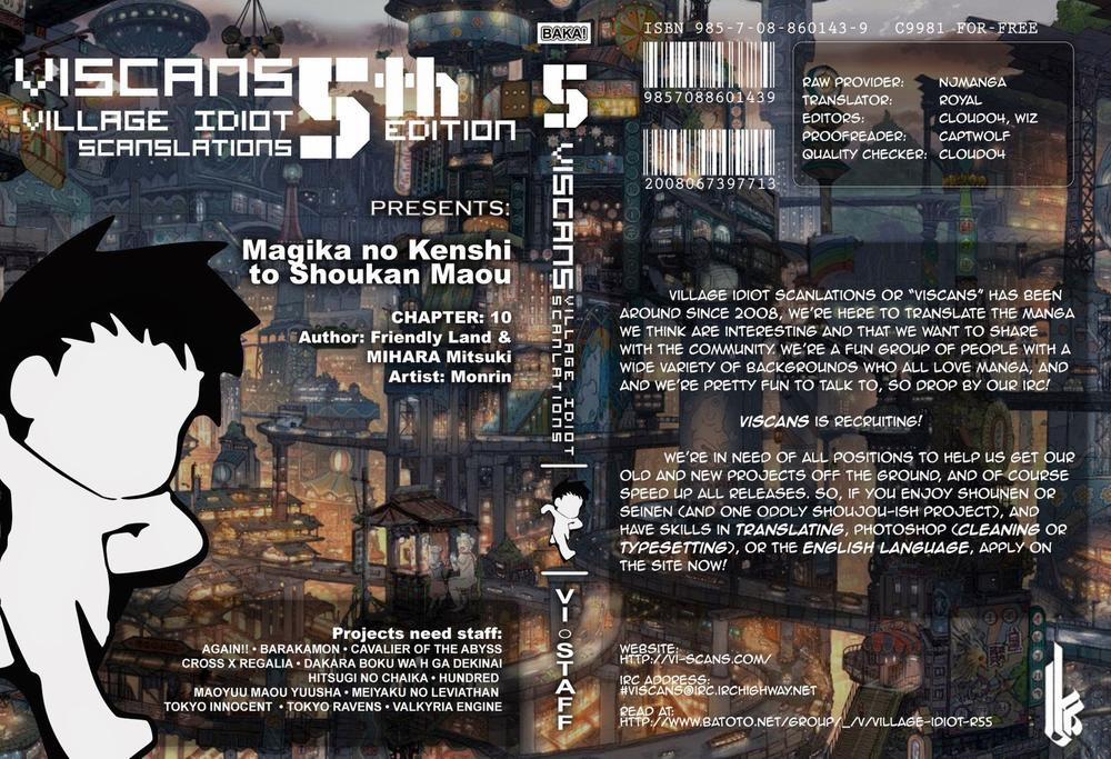 Magika No Kenshi To Shoukan Maou 10 trang 0