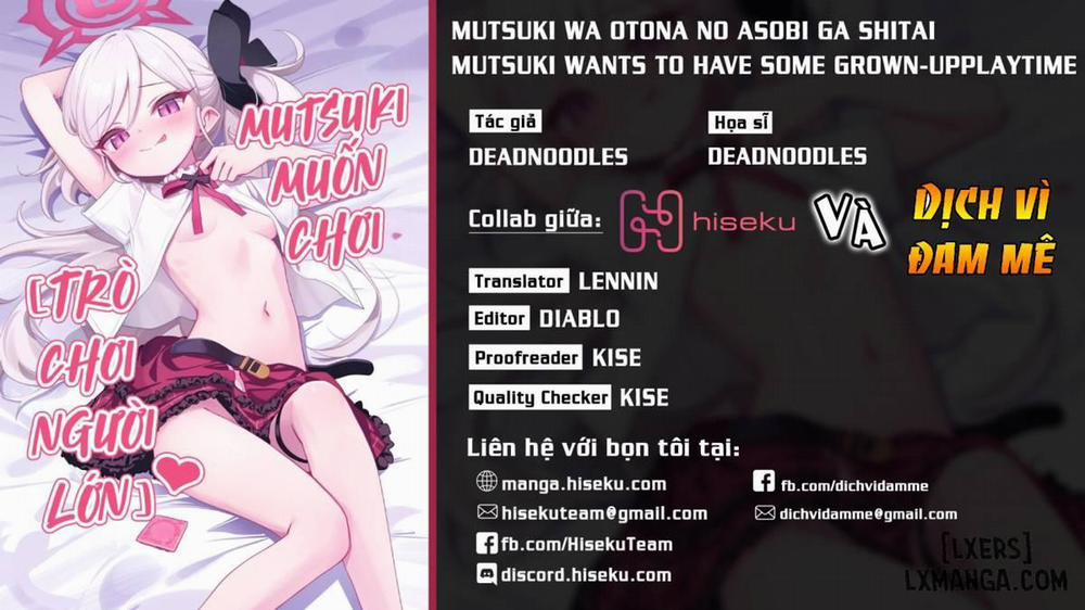 Mutsuki wa Otona no Asobi ga Shitai Oneshot trang 0