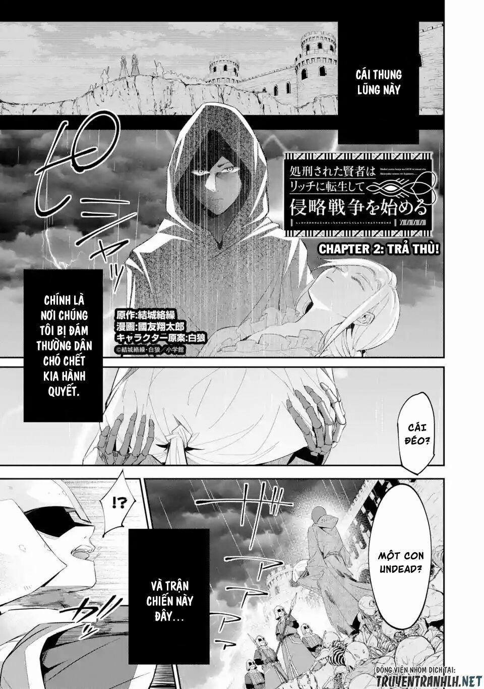 Shokei Sareta Kenja Wa Lich Ni Tensei Shite Shinryaku Sensou Wo Hajimaru 2 trang 1