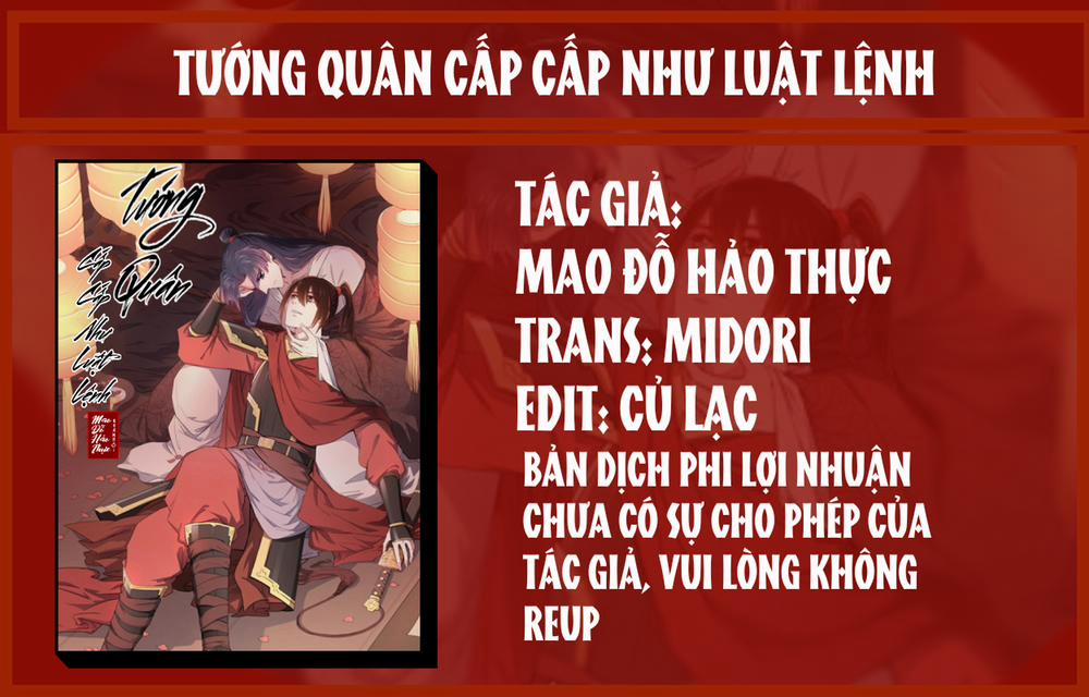 Tướng Quân Cấp Cấp Như Luật Lệnh 24 trang 1